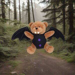 Halloween Hallmark Teddy Bear In Bat Costume Plush Cozy Cute Whimsigoth